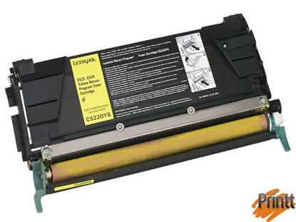 Immagine di CARTUCCIA TONER COMPATIBILE PER LEXMARK C5220YS GIALLO 3.000 COPIE