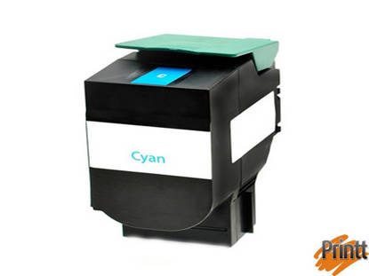 Immagine di CARTUCCIA TONER COMPATIBILE PER LEXMARK 70C2HC0 CIANO 3.000 COPIE