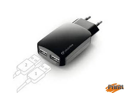 Immagine di Caricabatterie da rete 2 Prese USB 3A  Cellularline