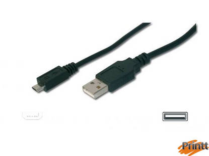 Immagine di CAVO DI CONNESSIONE USB - MICRO USB "B" - LUNGHEZZA MT. 1,8 NON SCHERMATO