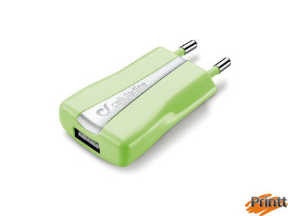 Immagine di CARICABATTERIA RETE USB CHARGER VERDE