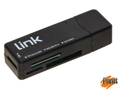Immagine di MINI LETTORE CARD USB 3.0 5GBPS LETTURA SIMULTANEA DI 4 SCHEDE T-FLASH, MICRO SD, SD, MMC, RS-MMC, MS, MS-DUO