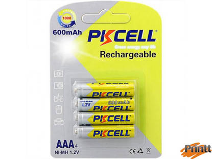 Immagine di BATTERIE RICARICABILI MINISTILO AAA NI-MH 600 MAH 1,2 V BLISTER 4 PEZZI