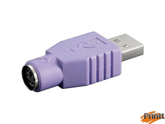 Immagine di ADATTATORE USB MASCHIO - PS2 FEMMINA PER TASTIERA