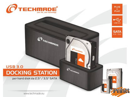 Immagine di TECHMADE DOCKING STATION USB 3.0 SATA 3.5"-2.5"