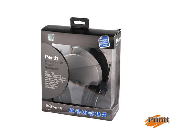 Immagine di CUFFIE XTREME BLUETOOTH, FM, MICROFONO BLACK