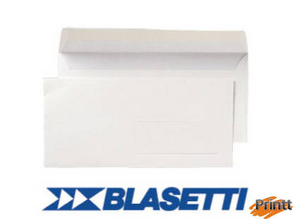 Immagine di 500 BUSTE BIANCHE 110X230MM 90GR S/FINESTRA C/STRIP BLASETTI