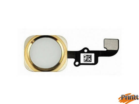 Immagine di TASTO HOME FLEX CAVO APPLE IPHONE 6/6 PLUS GOLD/BLACK