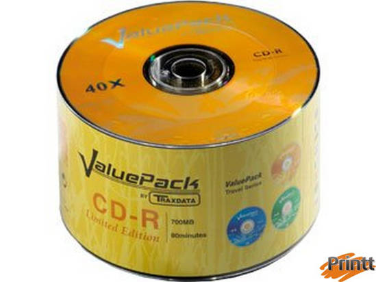 Immagine di CD-R Traxdata 52X camp. 50pz