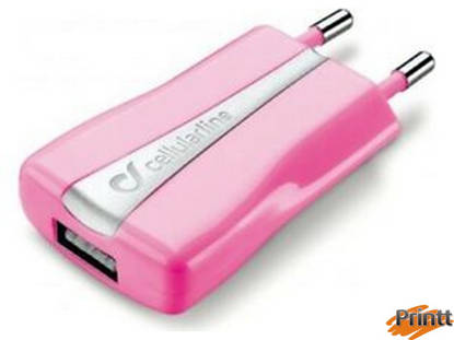 Immagine di CARICABATTERIA RETE USB CHARGER ROSA