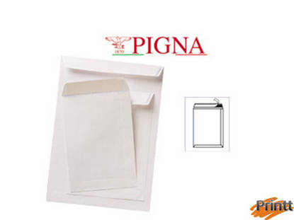 Immagine di 100 BUSTE A SACCO BIANCHE 160X230MM 80GR ADESIVA COMPETITOR PIGNA