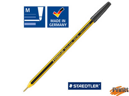 Immagine di Scatola 20 penna a sfera 434 Noris Stick nero 1,0mm STAEDTLER