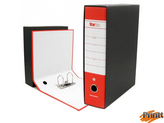 Immagine di Registratore STARBOX f.to protocollo dorso 8cm rosso STARLINE