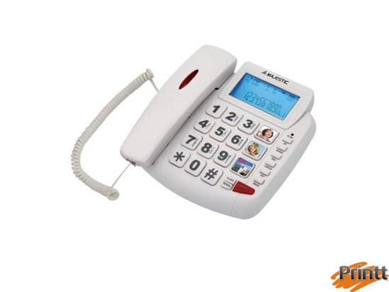 Immagine di TELEFONO FISSO MAJESTIC CON DISPLAY PHF-BILLY-200 BIANCO