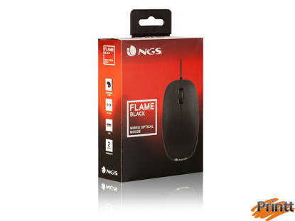 Immagine di MOUSE OTTICO 1000DPI USB 3 TASTI NERO NGS