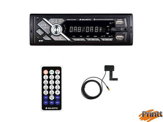 Immagine di AUTORADIO Majestic DAB/DAB+/RDS FM - 2 USB/AUX/BT DAB-442 + ANTENNA DAB