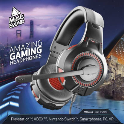 Immagine di CUFFIE MS GAMING JACK 3,5mm CON MIC. Cellularline