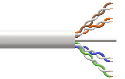 Immagine di CAVO SOLIDO UTP PER RETI CATEGORIA 6 PVC
AWG23 MATERIALE CCA MATASSA MT 100
CLASSE CPR ECA GUAINA BIANCA