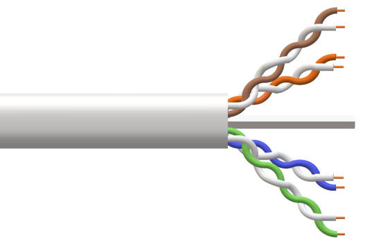 Immagine di CAVO SOLIDO UTP PER RETI CATEGORIA 6 PVC
AWG23 MATERIALE CCA MATASSA MT 100
CLASSE CPR ECA GUAINA BIANCA