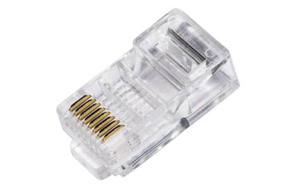 Immagine di CONFEZIONE 100 CONNETTORI 8 POLI CAT 6 NON
SCHERMATI RJ45 CONTATTI DORATI 50 MICRON
PER CAVO FLESSIBILE DATI E POE