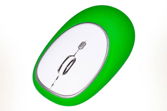 Immagine di MOUSE GOMMATO WIRELESS COLORE VERDE